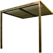 pergola bois adossee lumilam - burger